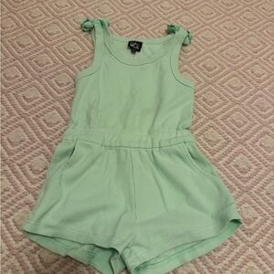 Little Olin Kids Mint Green Romper 4/5T